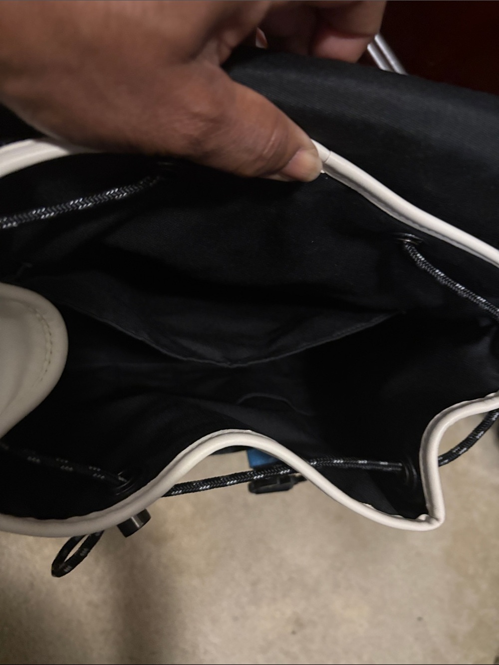 Coach Men’s Grey Backpack with Black Flap and Blue Trim - Picture 6 of 12